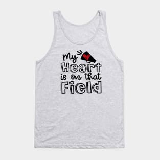 My Heart Is On That Field Cheerleader Mom Cute Tank Top